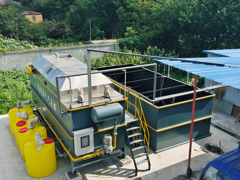 8月15日屠宰污水處理氣浮機+一體化工程案例